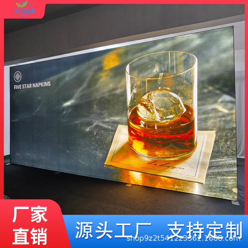 铝合金高强度双面发光模块化组装灯箱 快幕秀发光背景可重复使用