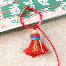 念珠手持文玩钥匙扣金刚结万能钥匙扣棉线流苏穗子藏式民族DIY