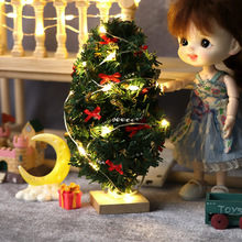 1:12娃娃屋dollhouse迷你家具圣诞节微场景模型摆件暖光led彩灯串