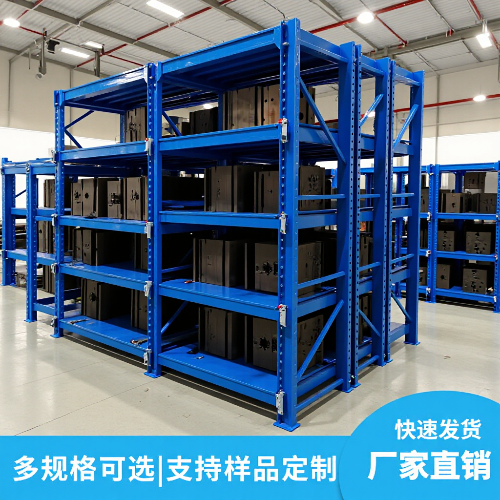 新款抽拉式重型模具架车间仓储货架库房大型五金模具储物架模具架