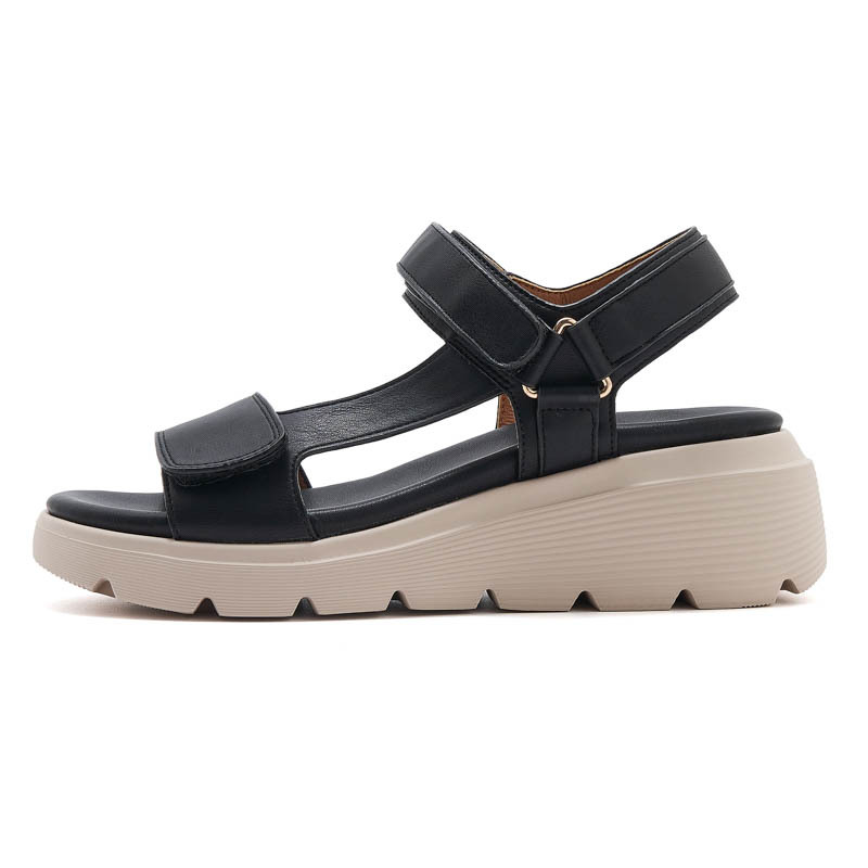 950-4 Verano 2025 Amazon nuevo velcro de metal sandalias de mujer tacones casuales zapatillas de tamaño ligero