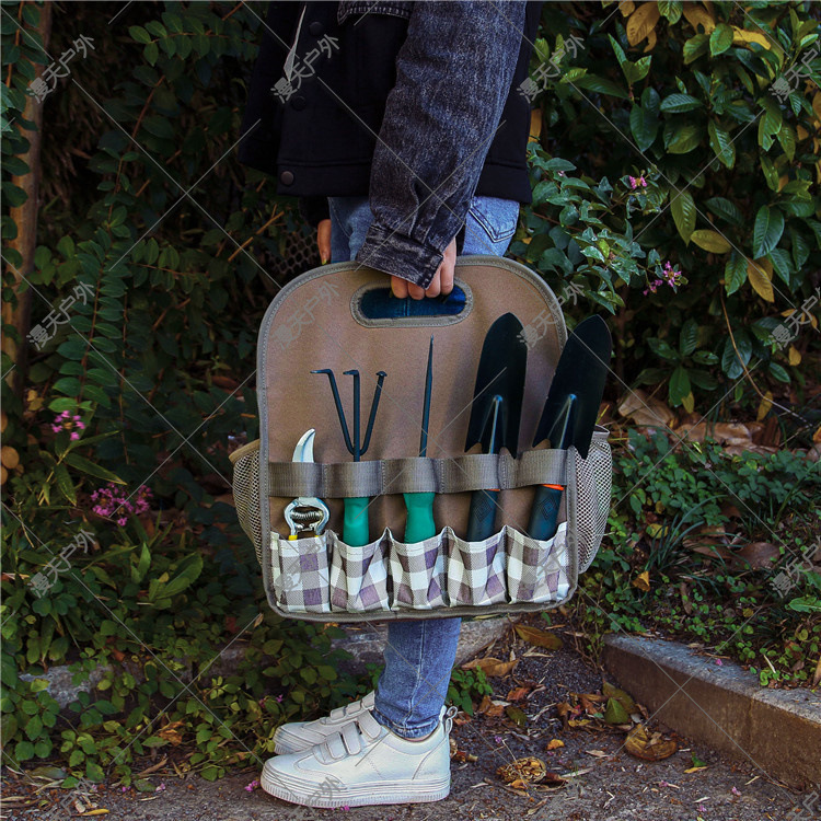 大容量拼色手提花园工具包家庭工具包手提工具收纳袋