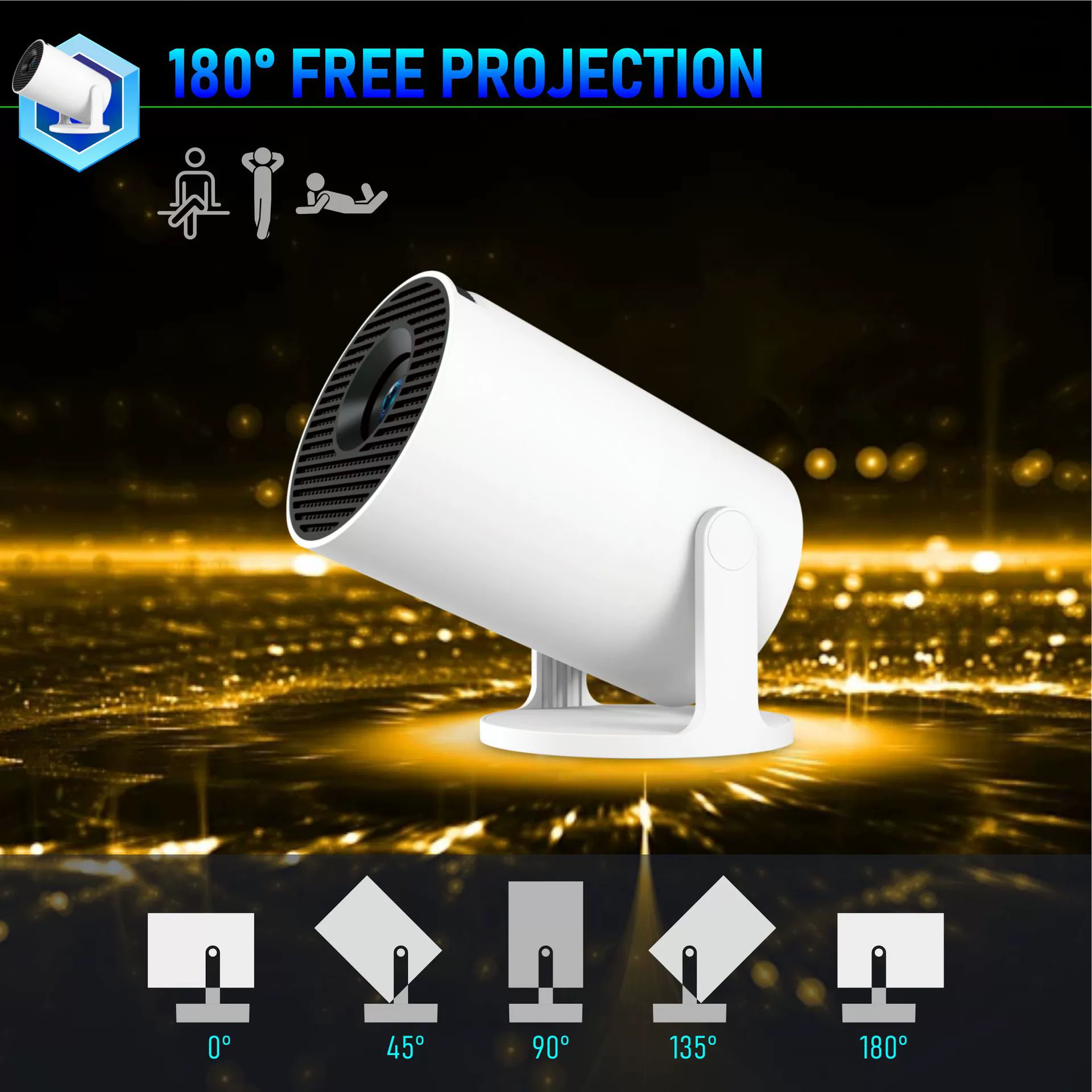 Популярный проектор HY300PRO+ 170 ANSI, прямые поставки с завода