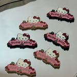 新款樱桃kt字牌平底鞋子服饰围巾发饰辅料贴片Diy手工设计材料