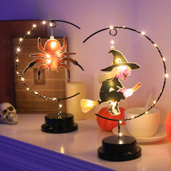 LED ハロウィン鉄魔女形ライトクモ鳥コウモリホリデーライトリビングルームルーム雰囲気装飾ライト
