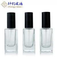 Оптовая оптовая продажа 30ml прозрачная квадратная бутылка основы для жидкости бутылка сырой жидкости спрей эмульсии насос для косметической упаковки стекла