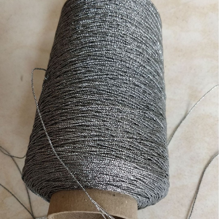 包芯编织亮金黄葱丝挂铃铛带绳子合股亮银铝箔丝挂商标带挂圣诞球