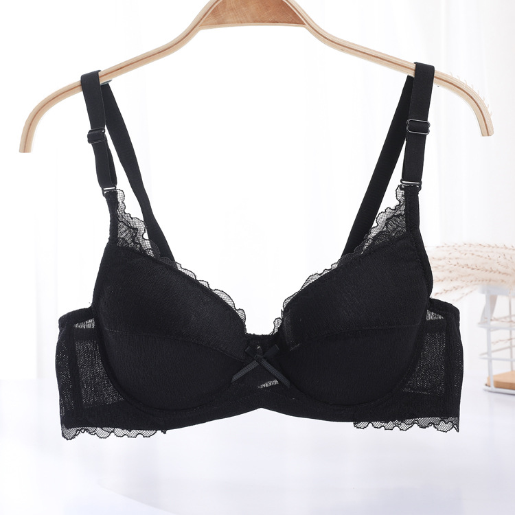 Fábrica de Shantou punto ajustable tipo de bra de mujer ligero y delgado con anillo de acero de soporte para juntar ropa interior de bra anti-caída