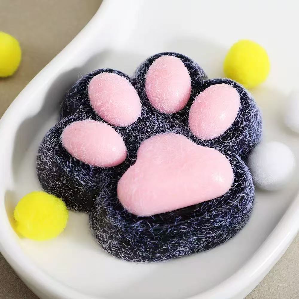12cm big mac flocked cat claws [black pink]