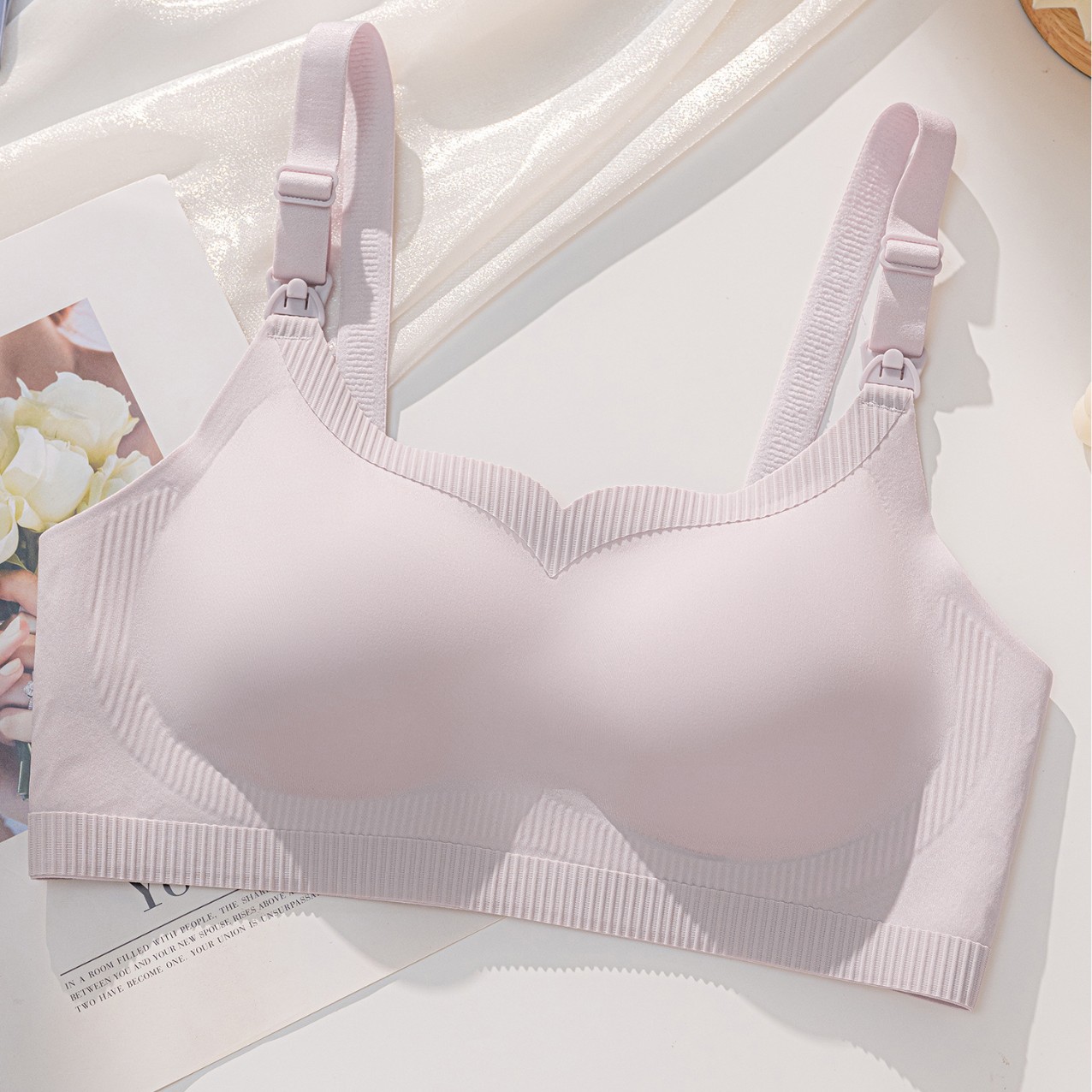 Venta directa de fábrica comercio electrónico transfronterizo Sudeste de Asia Vietnam Tailandia damas sin costuras sujetador de recogida lateral cómodo