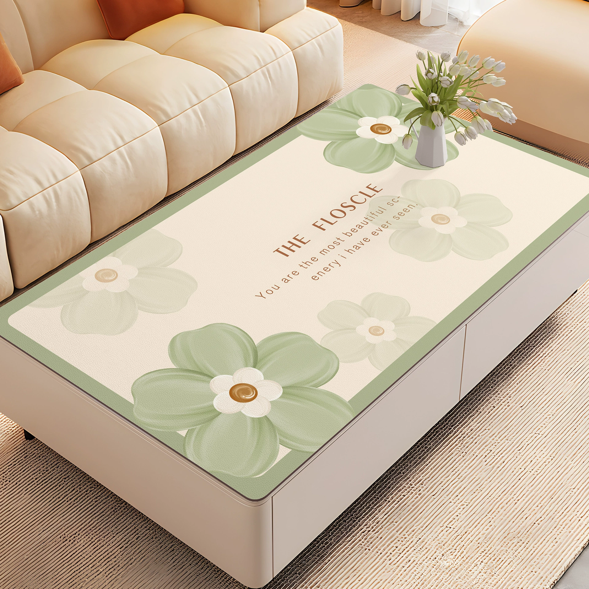 Double-sided waterproof table mat, table protection pillow, anti-scald