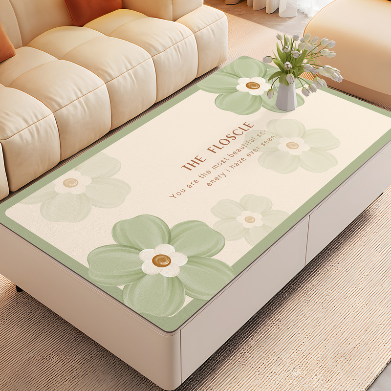 Coffee Table Double-Sided Mat Tablecloth Waterproof, Oil-Proof, Anti-Scalding, No-Wash Dining Table Mat, Living Room Dining Table, Tv Cabinet Desktop Protection Mat