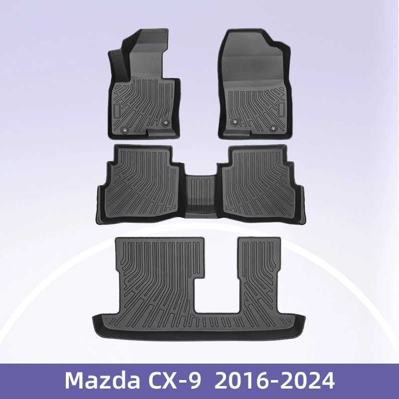 Для Mazda CX-9 топлива 2016-2024 3D 24/7 Материал TPE Автомобильные ножные коврики анти-грязные коврики