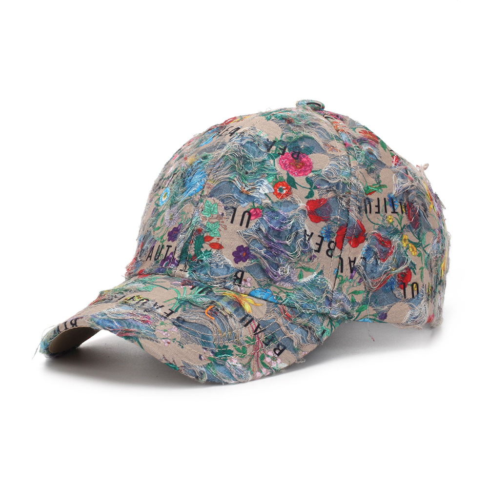 Ethnic Style Floral Baseball Cap For Women Sun Protection Hat_voghion.com
