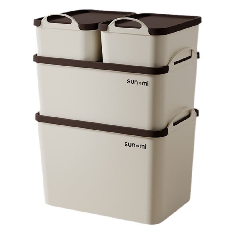 Selección estricta caja de almacenamiento de estilo crema vintage ropa para el hogar con tapa armario organizador sala de estar caja de almacenamiento de gabinete completo