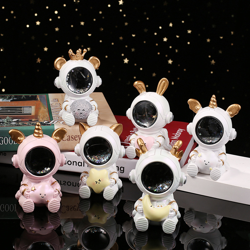 Dessin animé astronaute Gardien Star Night Light Net boîte aveugle rouge main astronautes envoyer garçon diplômés cadeaux de jour