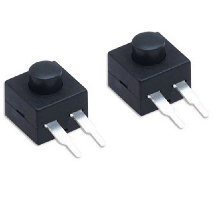 自锁开关2脚  侧插电筒按键开关1开1关  小型电筒按钮开关8*8mm