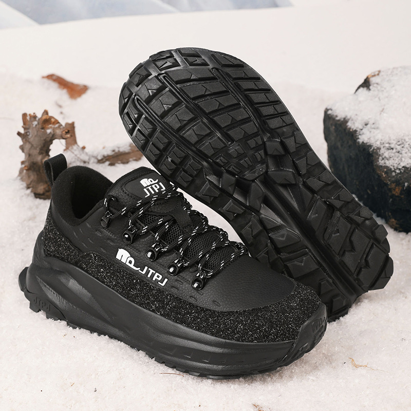 Calçado esportivo casual para casal, moderno e quentinho, forrado com lã e acolchoado com algodão, perfeito para atividades ao ar livre no outono/inverno._voghion.com