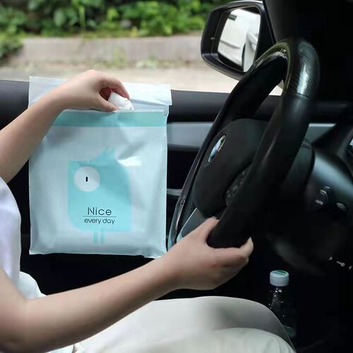 Mini Car Trash Bag Student Desk Sticker Children's Desktop Cleaning Bag Home Car Dual-Purpose Thick Portable Storage