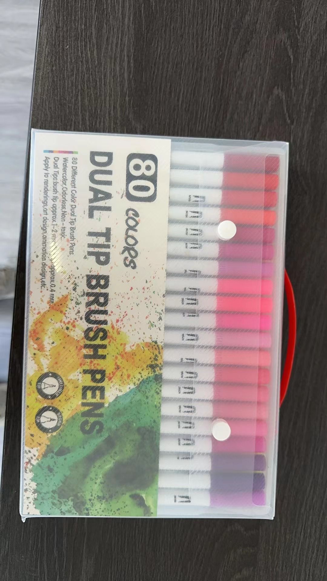 En stock 12/24/36/60/72/100/120/132 color de doble cabeza suave cepillo cabeza marcador gancho pluma papelería