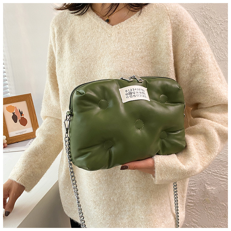 Cross-border Autumn Leisure Western Style Cotton Coat Bag 2021 New European And American Simple Retro Shell Bag Chain Shoulder Bag For Women display picture 3