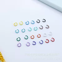 1,2*8 мм цветная краска Открытое кольцо соединительное кольцо для ключей железное соединительное кольцо ручной работы DIY материал подвесного кольца