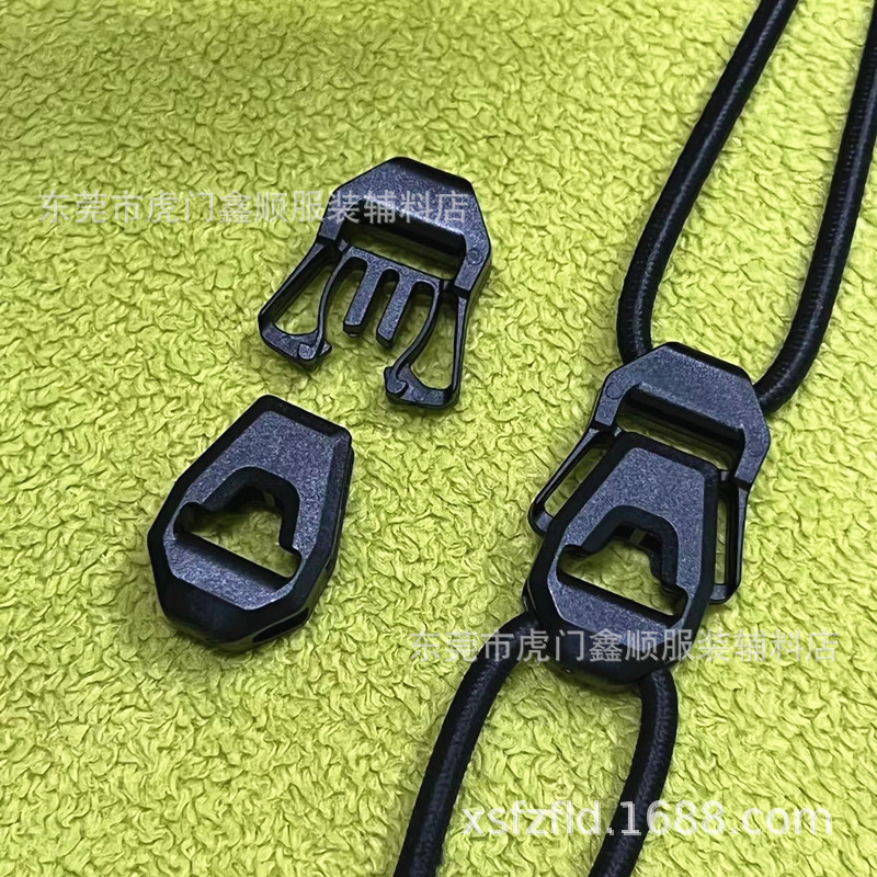 In-Stock Outdoor Plastic 4mm Hole Round Rope Buckle, Double-Ended Elastic Rope Round Hole Buckle, Plastic Male-Female Lanyard Buckle