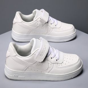 2024 Genuine New Spring and Autumn Waterproof Leather Boys' Shoes Non-slip Children's Sports Sneakers Casual All-match Simple