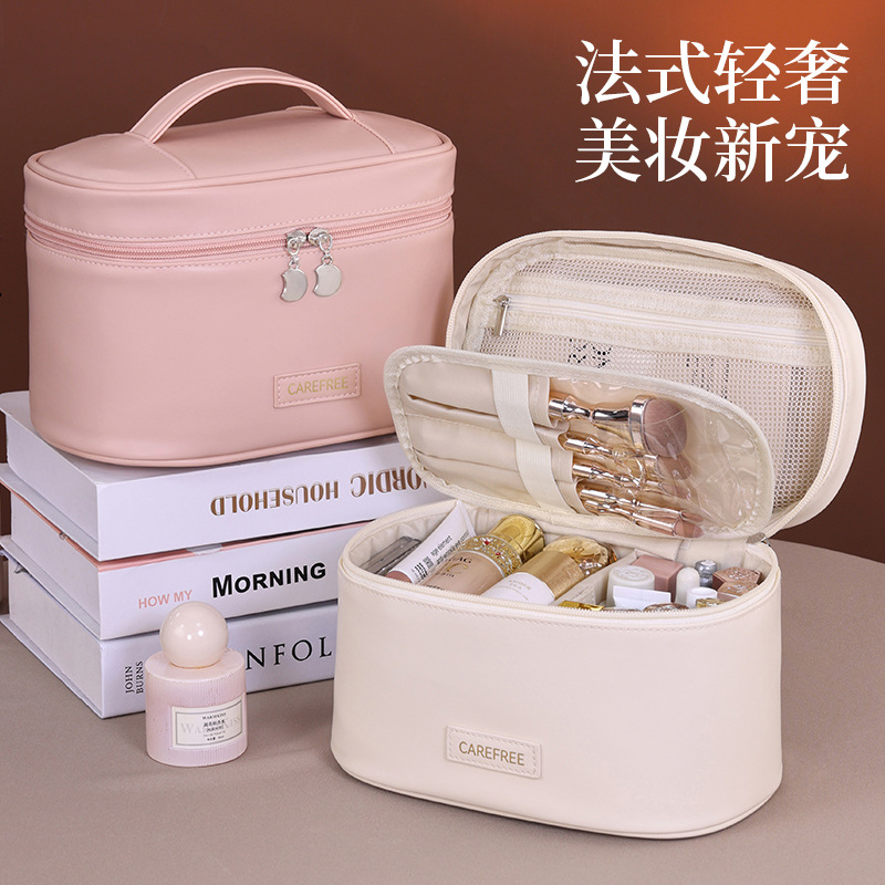Nuevo producto transfronterizo bolsa de cosméticos ovalada de viaje de gran capacidad portátil portátil de alta gama bolsa de almacenamiento de cosméticos bolsa de lavado