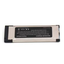 Full Speed Express Card Expresscard to USB 3.0 2 Port Adapte