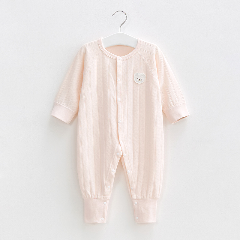 Ropa de bebé recién nacido para primavera y otoño, pelele fino de manga larga de algodón puro para bebés, mono unisex para bebés.