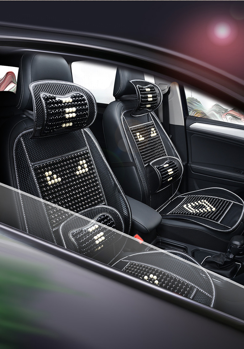 Car Seat Cushion Summer Seat Pad Car Mat Cooling Pad 2025 New Model Wooden Beads Breathable Summer Seat Mat Truck Cooling