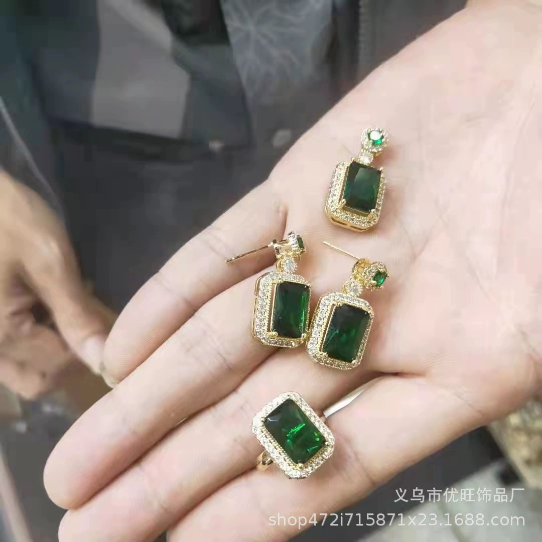 Цирконий, серьги, модная серебряная игла, ретро-цепочка для ключницы, комплект, серебро 925 пробы
