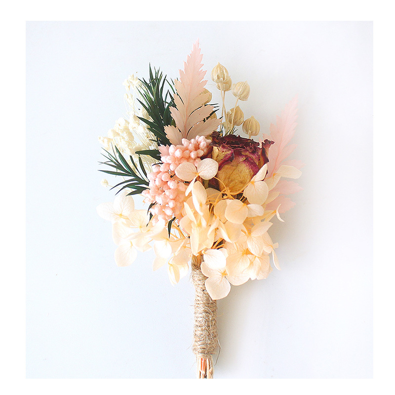 Amazon dried flowers small flowers bouquet wedding eternal flower breasts bride groom groom grooms grooms lady breast bust decoration 5