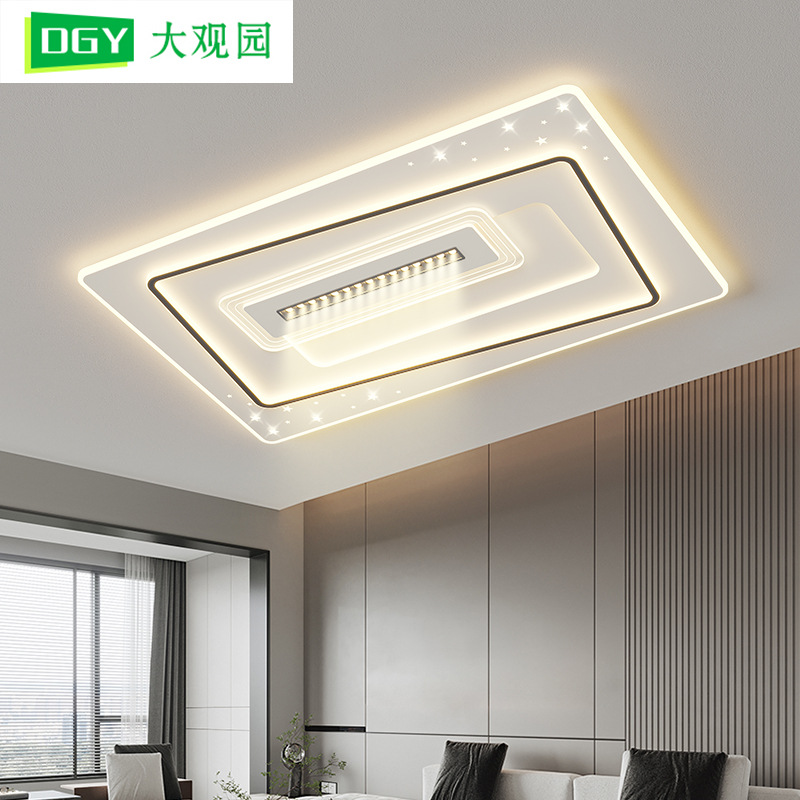 Grand View Garden lámpara de sala de estar moderna y simple lámpara de techo del dormitorio 2026 nueva moda personalidad lámpara Zhongshan 448L