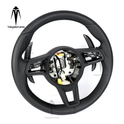 Suitable for Porsche Panamera, Cayenne, 911, Taycan, Macan, 718 Full Leather Steering Wheel Modification (Steering wheel) - style-1