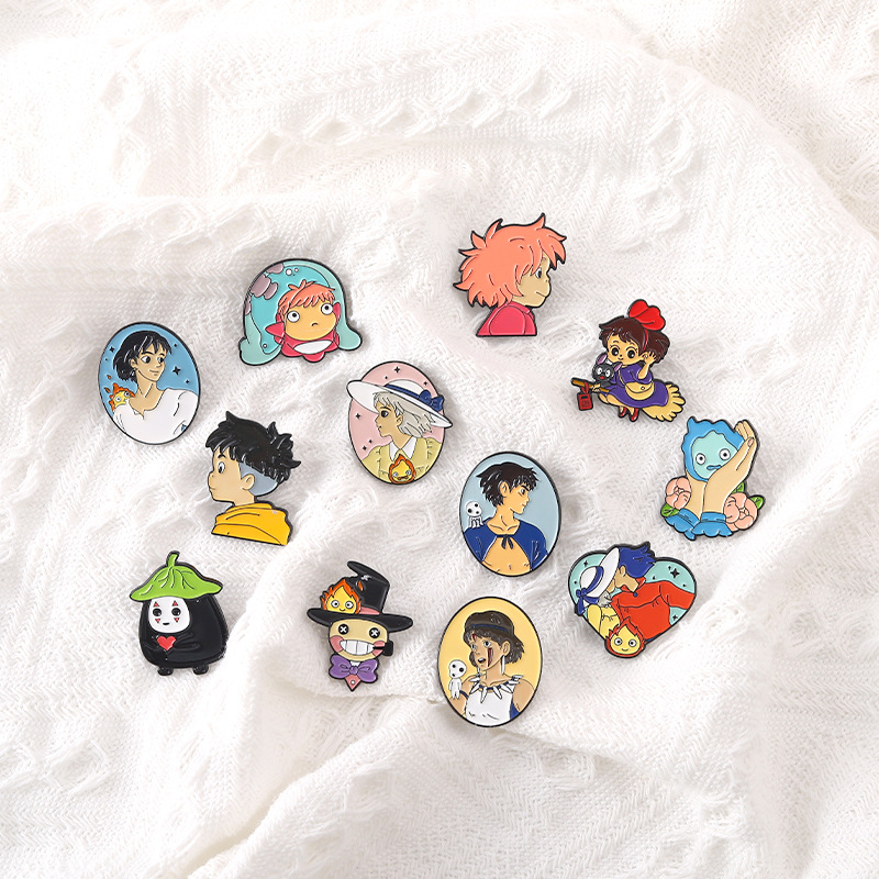 Stoving Varnish Design Cute Pin Cartoon Character Alloy Stoving Varnish Unisex Brooches