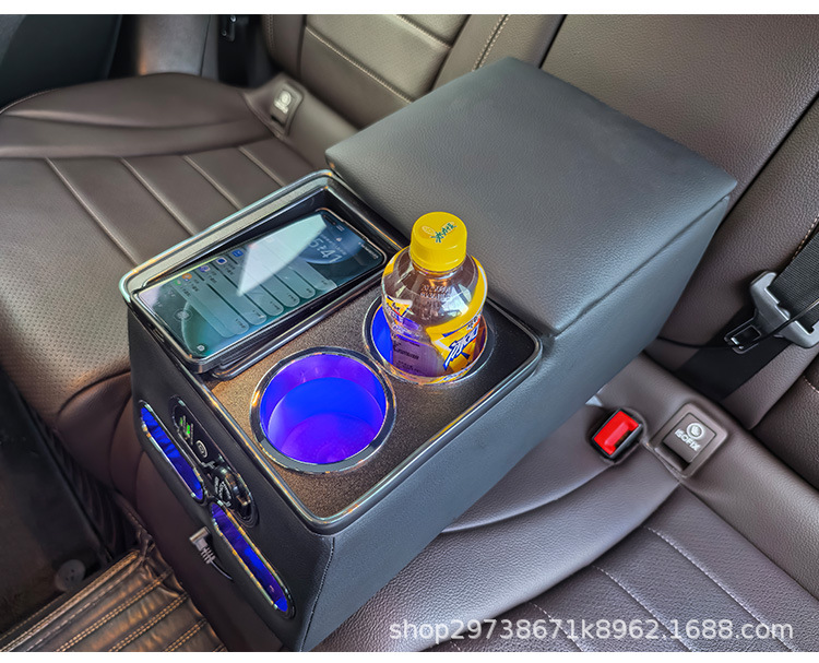 Suitable for All Series of 5-Seat Rear Middle Universal Armrest Box Cruiser Second Row Multi-Function Storage Box Modification