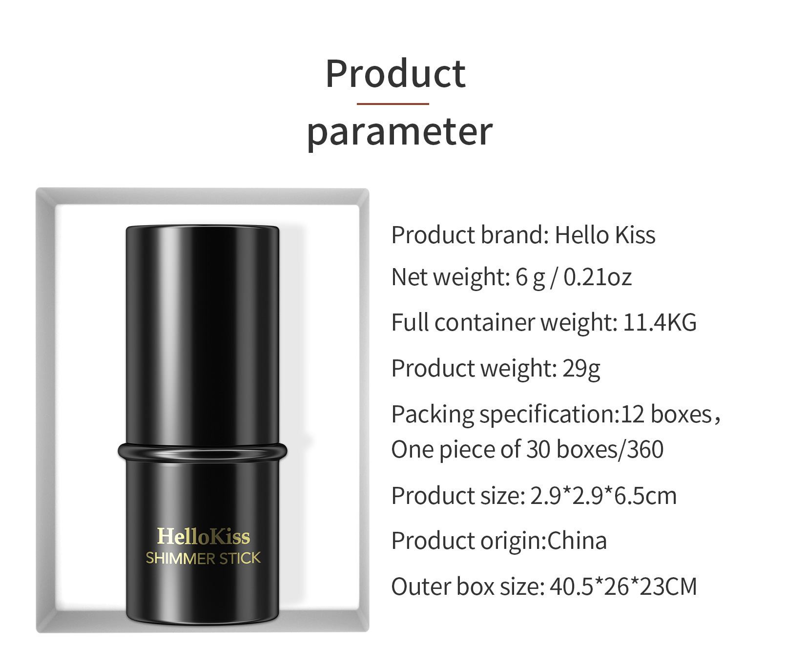 HelloKiss Highlight Brightening Contouring Stick Three-dimensional Face Base Multi-color Highlight Shadow Concealer Pen Makeup Specification drawing