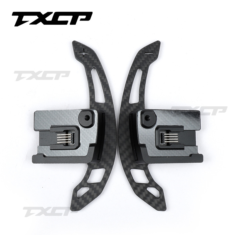 Suitable for Ford 2015-2023 Mustang car interior accessories steering wheel carbon fiber magnetic shift paddles