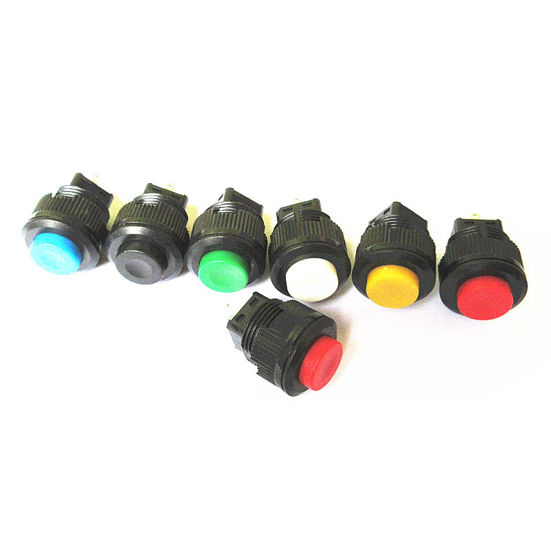 R16-520塑料按钮开关16mm圆形开关自复位自锁1常开按通启动键