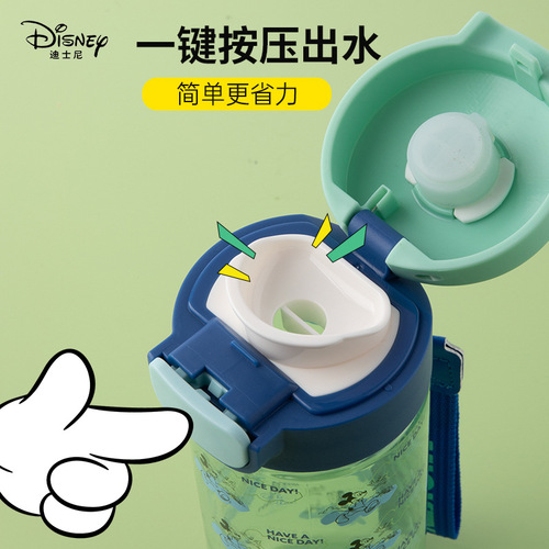 Disney children's water cup for school boys and girls Strawberry Bear Spider-Man water bottle break-resistant cartoon 3D doll water cup