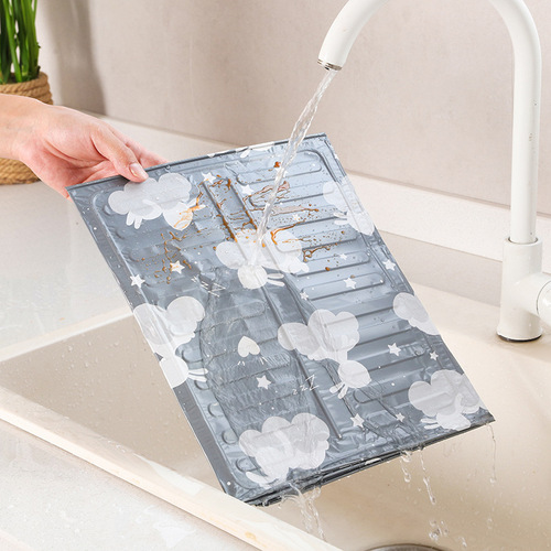 New oil baffle kitchen cooking insulation anti-splash oil gas stove aluminum foil baffle household easy-to-clean oil barrier