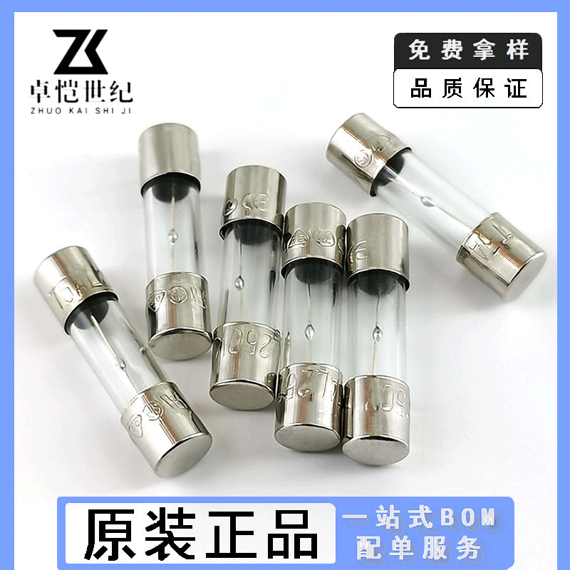 5*20慢断玻璃保险丝管延时带锡球6x30mm熔断器250V T5 T10A保险丝