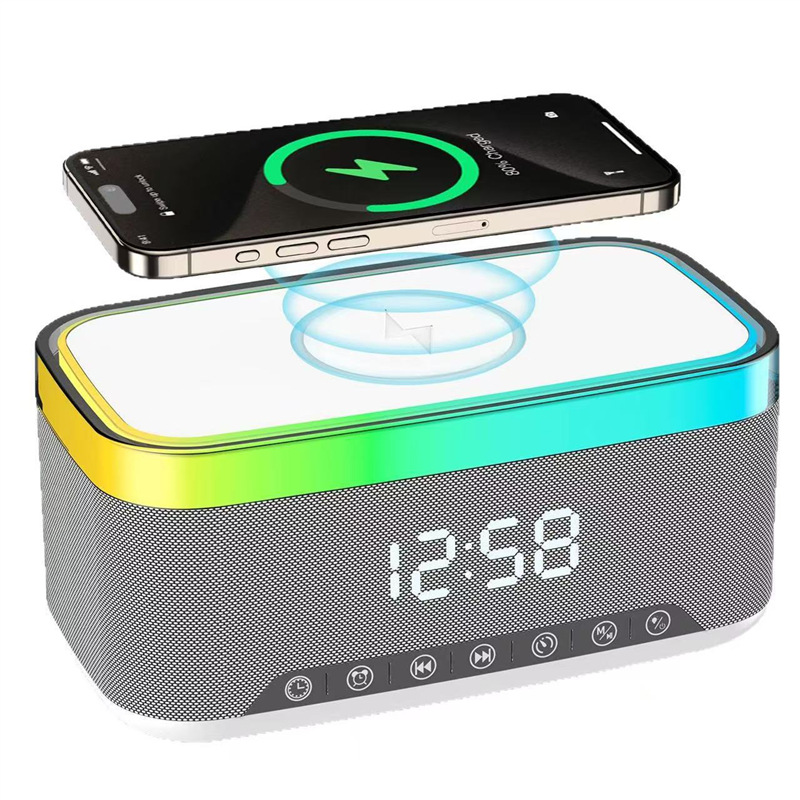 Sonido transfronterizo explosivo bluetooth luz de color carga inalámbrica 3 en 1 subwoofer creativo de alto valor de visualización digital de color brillante