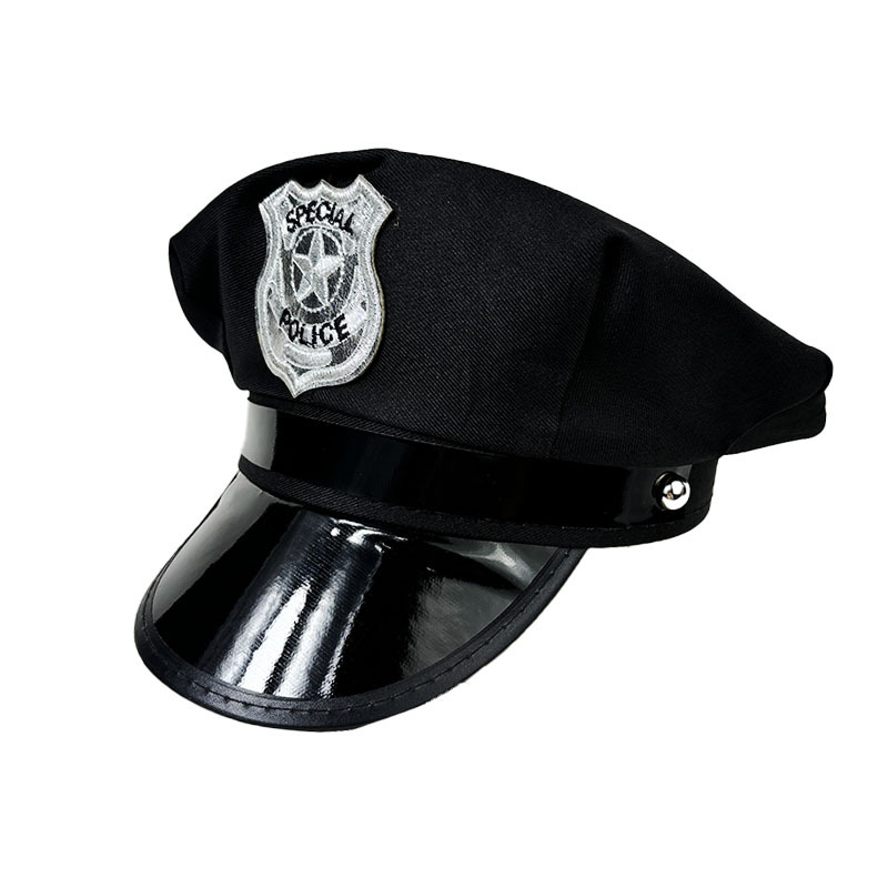 Sombrero de policía europeo y americano de siete colores de Amazon, uniforme sexy, sombrero de fiesta, sombrero de capitán de Halloween, sombrero de policía europeo y americano