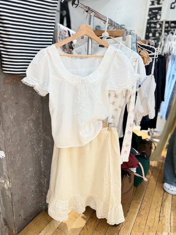 Bm Style French Doll Collar White Shirt Bm Summer New Bow Puff Sleeve Loose Shirt Top for Women Bm Style French Doll Collar White Shirt Bm Summer New Bow Puff Sleeve Loose Shirt Top for Women