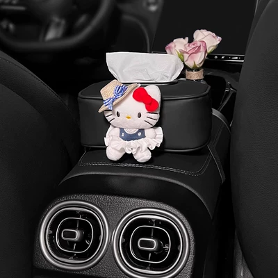 Cute Kitty Cat Car Tissue Car tissue box/set - ballet-style-kt-tissue-box-armrest-box-style
