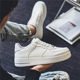 2025 Spring Men's New Small Leather Shoes Fashionable All-match Shoes Casual All-match Sneakers Business Style Light Luxury Black Shoes