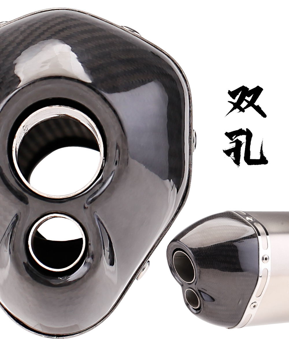 Motorcycle modified Scorpio exhaust pipe GSX250 TRK502 stepless 300 Scorpion carbon fiber large hexagonal exhaust